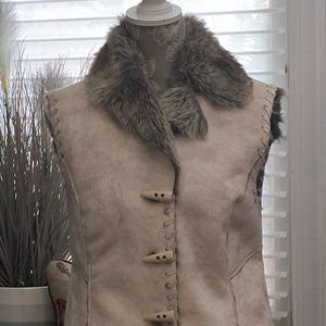 VTG Scully Suede & Fur Vest